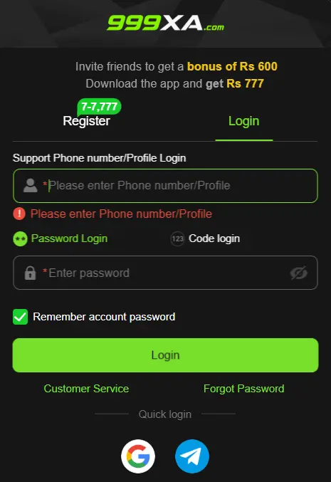 999XA Game Download Login